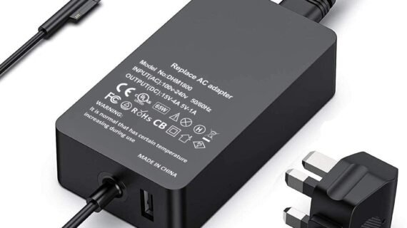 Laptop Charger Surface Pro Charger, 65W Power Supply Compatible
