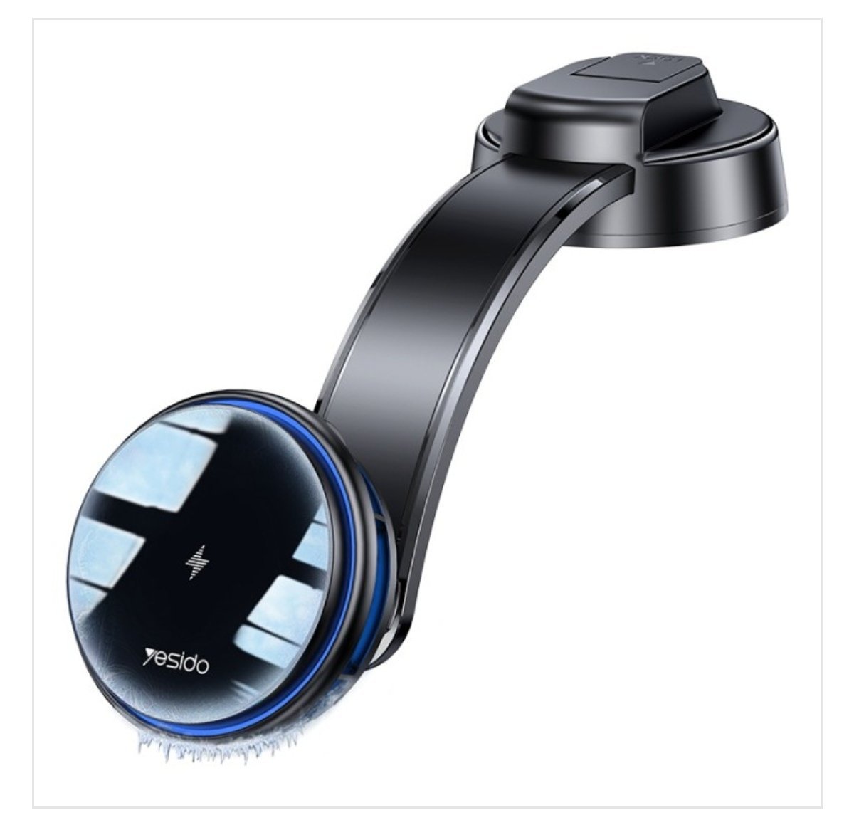 2026/02/1000002192.jpg C311 Semiconductor Cooling Dual Ambient Lighting 15W Fast Charging Wireless Charger Car Phone Holder - Image 1