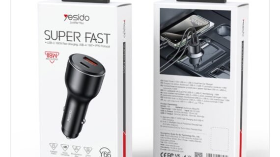 Y65 118W Super Fast Charging Aluminum Alloy QC18W+PD100W USB & Type-C Dual Ports Car Charger
