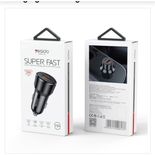 Y64 Aluminum Alloy USB+TC PD30W + USB20W Multi Protection 50W Fast Charging Car Charger refurbished phone for sale in Bristol from Fone Revive with warranty