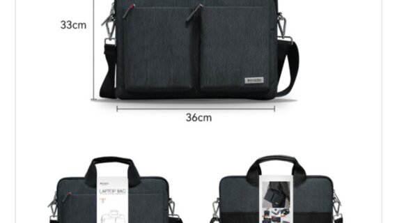 WB48 16 inch Large Capacity Waterproof Anti-splash Fleece Lining Business Hand-held Laptop Bag