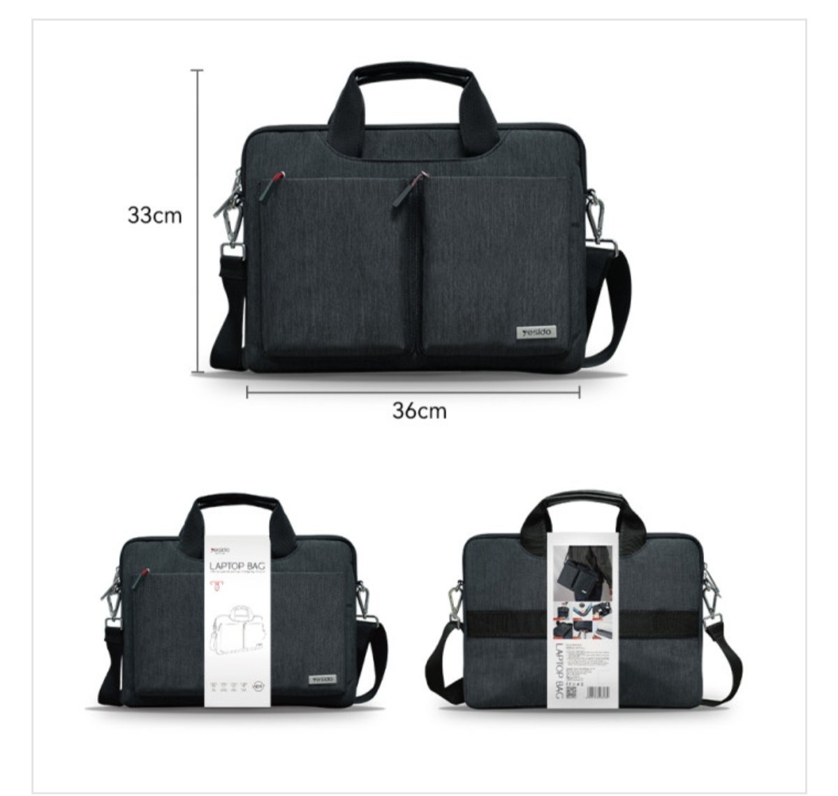 2026/02/1000002210.jpg WB48 16 inch Large Capacity Waterproof Anti-splash Fleece Lining Business Hand-held Laptop Bag - Image 1