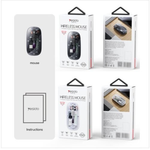 KB29 Mute Button Dual-mode Connection Ergonomic Design Crystal Transparent 2.4G+BT Wireless Mouse refurbished phone for sale in Bristol from Fone Revive with warranty