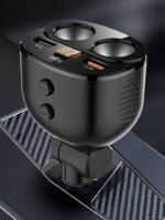 112W Dual Socket Extension FM In-Car Charger FM9 – Bristol - Image 2