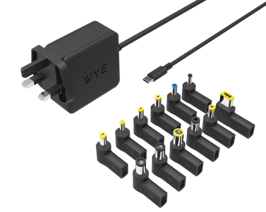 GaN 65W Universal USB-C Laptop Charger with 12 Different Tips Y-LC06 refurbished phone Bristol Fone Revive warranty included