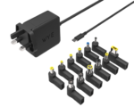 GaN 65W Universal USB-C Laptop Charger with 12 Different Tips Y-LC06 refurbished phone Bristol Fone Revive warranty included