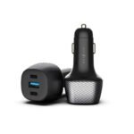 103W USB-A & Dual USB-C In-Car Charger Carbon Design – Bristol - Image 3