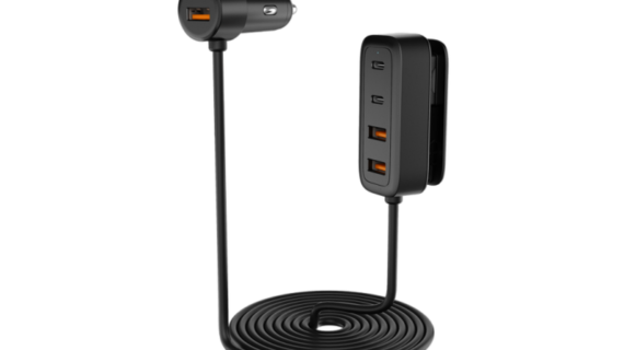 108W Multi-Port In-Car Charger with Extended Charging Hub – Bristol