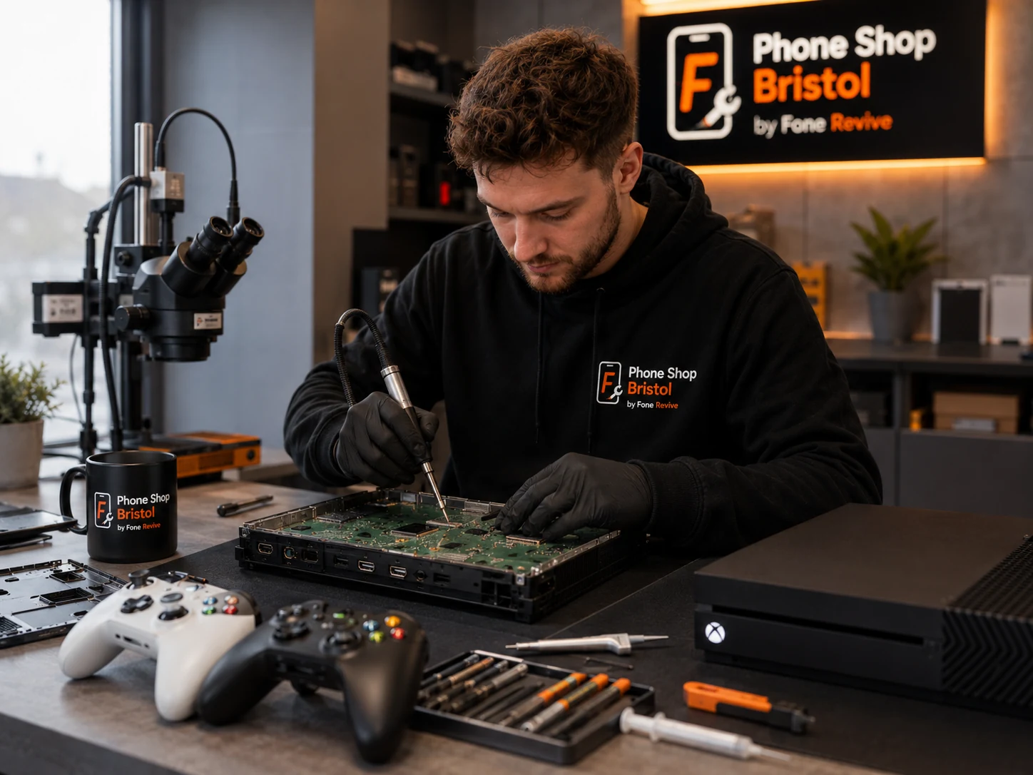 Games console repair in Bristol with motherboard and HDMI work