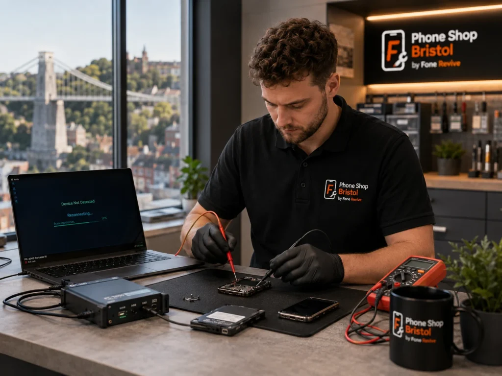 Data recovery assessment in a Bristol device workshop