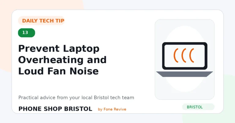 Daily tech tip 13: Prevent Laptop Overheating and Loud Fan Noise