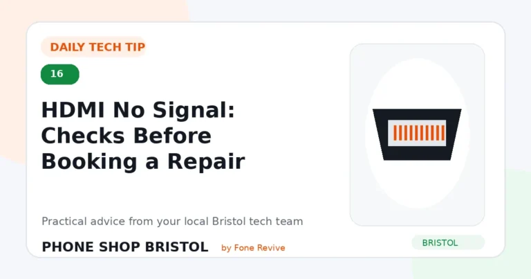 Daily tech tip 16: HDMI No Signal: Checks Before Booking a Repair