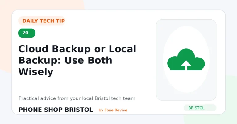 Daily tech tip 20: Cloud Backup or Local Backup: Use Both Wisely