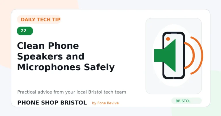 Daily tech tip 22: Clean Phone Speakers and Microphones Safely