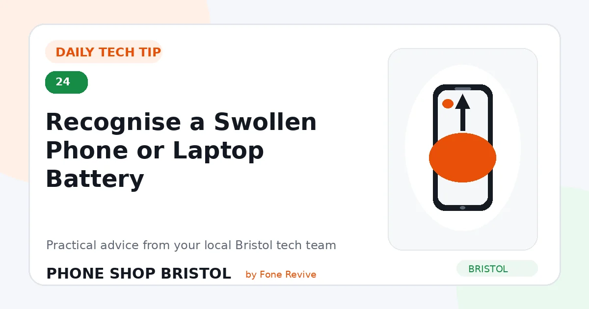 Daily tech tip 24: Recognise a Swollen Phone or Laptop Battery