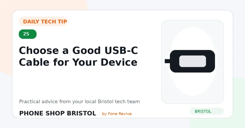 Daily tech tip 25: Choose a Good USB-C Cable for Your Device