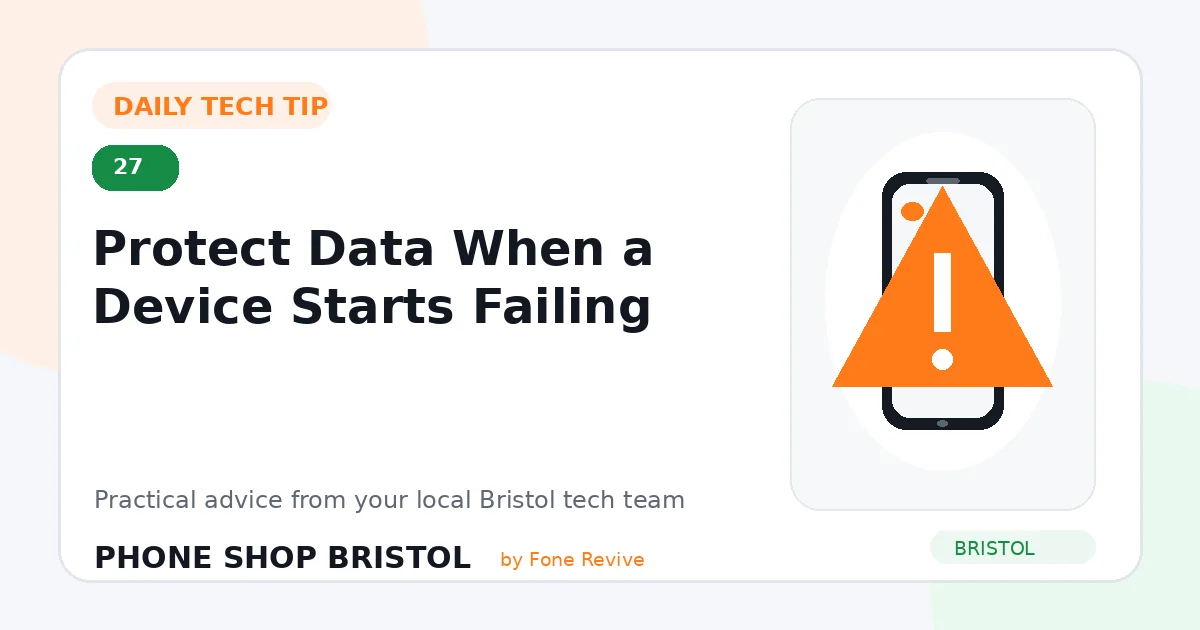 Daily tech tip 27: Protect Data When a Device Starts Failing